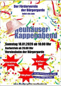 Neuhausen - Kappenabend @ Vereinsheim der Bürgergarde | Neuhausen | Baden-Württemberg | Deutschland